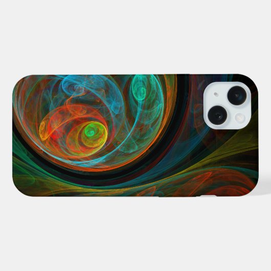 Rebirth Blue Abstrakt Art iPhone Hülle (Rückseite (Horizontal))