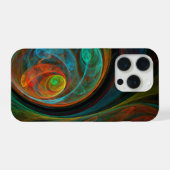 Rebirth Blue Abstrakt Art iPhone Hülle (Rückseite (Horizontal))