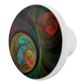 Rebirth Blue Abstrakt Art Keramikknauf (Rechts)