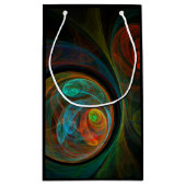 Rebirth Blue Abstrakt Art Kleine Geschenktüte (Rückseite)