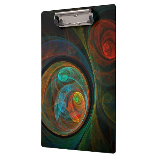 Rebirth Blue Abstrakt Art Klemmbrett (Links)