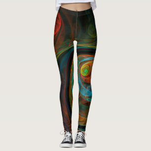 Rebirth Blue Abstrakt Art Leggings