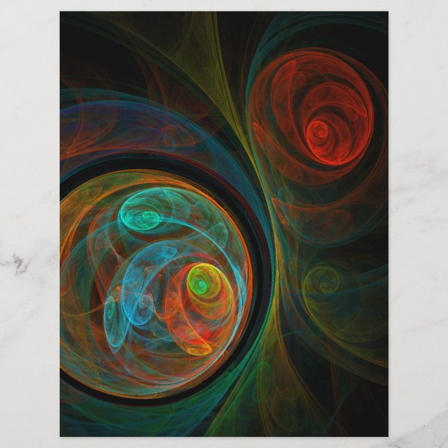 Rebirth Blue Abstrakt Art Letterhead (Vorderseite)