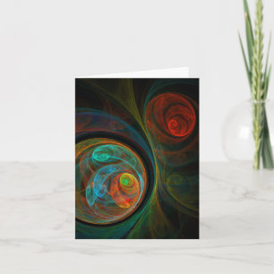 Rebirth Blue Abstrakt Art Note Card Karte
