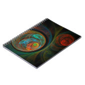 Rebirth Blue Abstrakt Art Notebook Notizblock (Linke Seite)