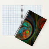 Rebirth Blue Abstrakt Art Notizblock (Innen)