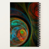 Rebirth Blue Abstrakt Art Notizblock (Rückseite)