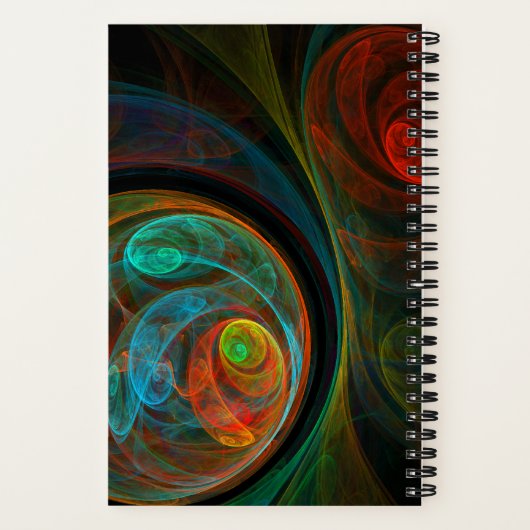 Rebirth Blue Abstrakt Art Notizblock (Rückseite)