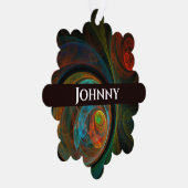 Rebirth Blue Abstrakt Art Ornament Karte (Rechts)