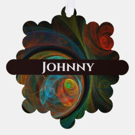 Rebirth Blue Abstrakt Art Ornament Karte