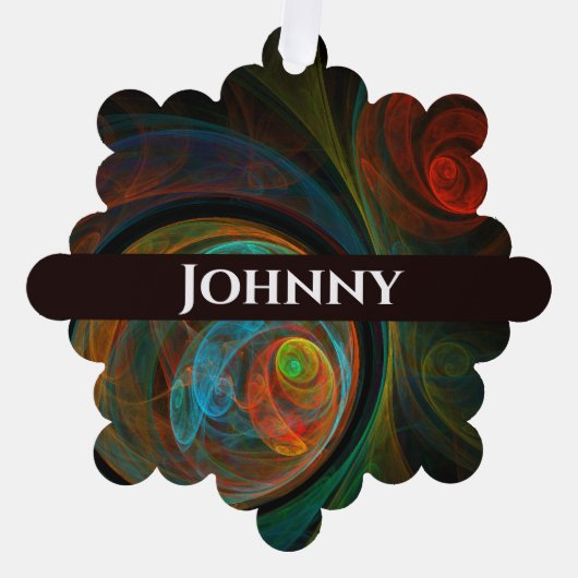 Rebirth Blue Abstrakt Art Ornament Karte (Vorderseite)