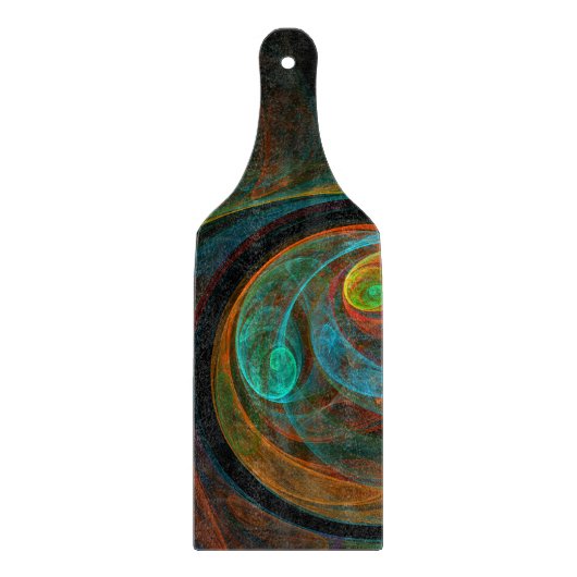Rebirth Blue Abstrakt Art Paddle Schneidebrett (Vorderseite)