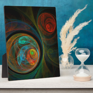 Rebirth Blue Abstrakt Art Plaque Fotoplatte