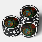 Rebirth Blue Abstrakt Art Pokerchips (Stapel)