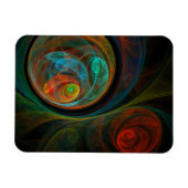 Rebirth Blue Abstrakt Art Premium Magnet (Horizontal)