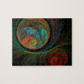 Rebirth Blue Abstrakt Art Puzzle (Horizontal)