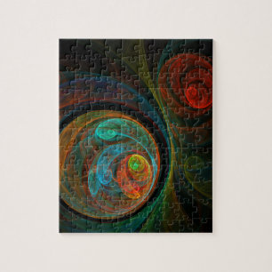 Rebirth Blue Abstrakt Art Puzzle