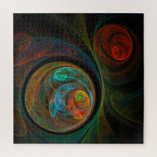 Rebirth Blue Abstrakt Art Puzzle (Vertikal)