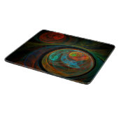 Rebirth Blue Abstrakt Art Rectangle Schneidebrett (Ecke)