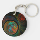 Rebirth Blue Abstrakt Art Schlüsselanhänger (Rückseite)