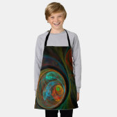 Rebirth Blue Abstrakt Art Schürze (Getragen)