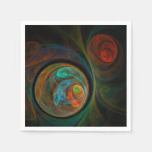 Rebirth Blue Abstrakt Art Serviette (Vorderseite)