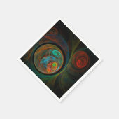 Rebirth Blue Abstrakt Art Serviette (Ecke)