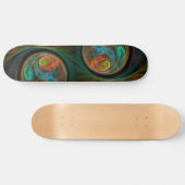 Rebirth Blue Abstrakt Art Skateboard (Horizontal)