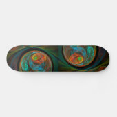 Rebirth Blue Abstrakt Art Skateboard (Horizontal)
