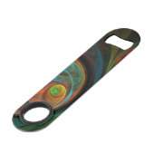 Rebirth Blue Abstrakt Art Speed Flaschenöffner (Rückseite Schrägansicht)