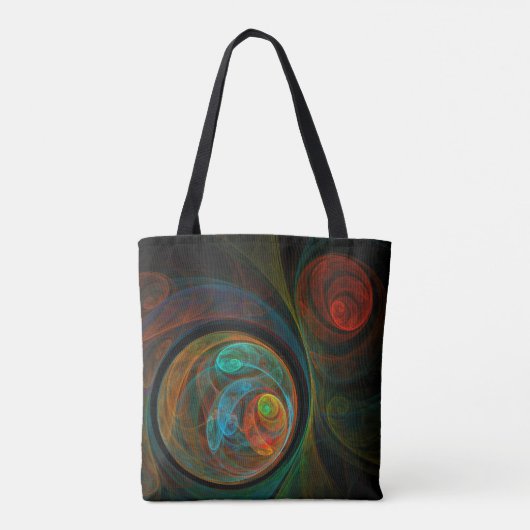 Rebirth Blue Abstrakt Art Tasche (Rückseite)