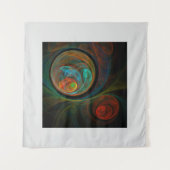 Rebirth Blue Abstrakt Art Wandteppich (Vorderseite (Horizontal))