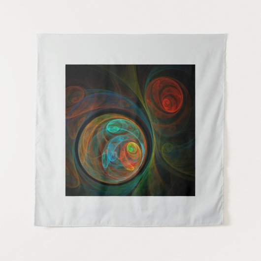 Rebirth Blue Abstrakt Art Wandteppich (Vorderseite)