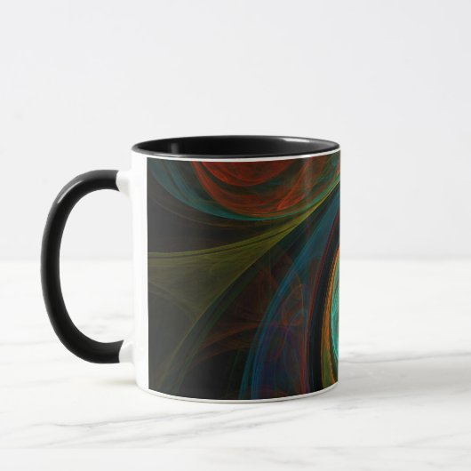 Rebirth Blue Abstrakt Coffee Tasse (Links)