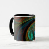 Rebirth Blue Abstrakt Coffee Tasse (Vorderseite Links)