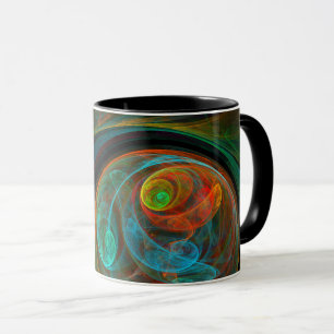 Rebirth Blue Abstrakt Coffee Tasse