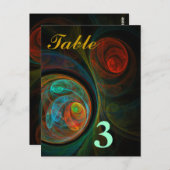 Rebirth Blue Tischnummer Postcard (Vorne/Hinten)