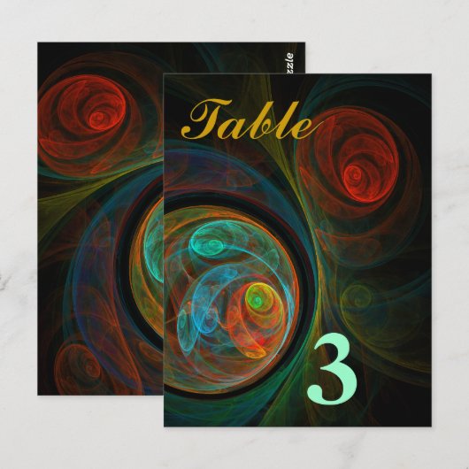 Rebirth Blue Tischnummer Postcard (Vorne/Hinten)