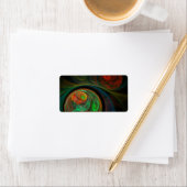 Rebirth Green Abstrakt Art Adressaufkleber (Insitu)