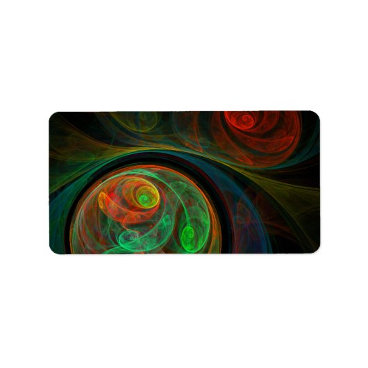 Rebirth Green Abstrakt Art Adressaufkleber (Vorne)