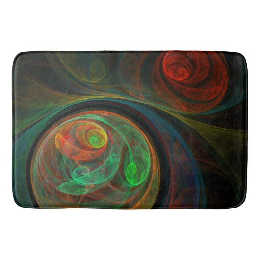 Rebirth Green Abstrakt Art Badematte (Vorderseite)