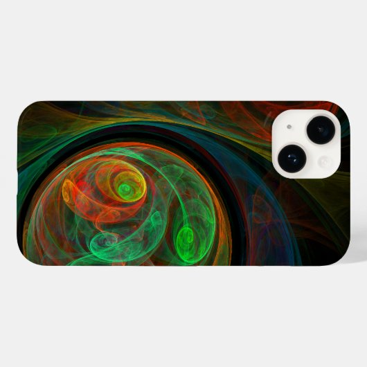 Rebirth Green Abstrakt Art Case-Mate iPhone Hülle (Rückseite (Horizontal))