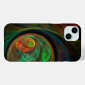 Rebirth Green Abstrakt Art Case-Mate iPhone Hülle (Rückseite (Horizontal))
