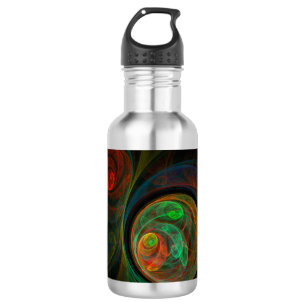 Rebirth Green Abstrakt Art Flasche Edelstahlflasche
