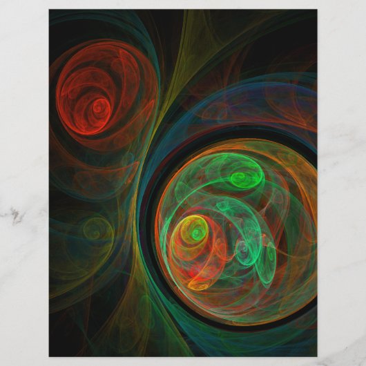 Rebirth Green Abstrakt Art Flyer (Vorne)