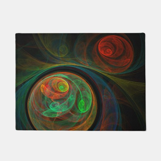 Rebirth Green Abstrakt Art Fußmatte (Vorderseite)