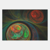 Rebirth Green Abstrakt Art Geschenkpapier Set (Vorderseite 2)