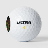 Rebirth Green Abstrakt Art Golfball (Logo)