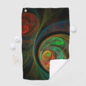 Rebirth Green Abstrakt Art Golfhandtuch (Insitu)