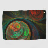 Rebirth Green Abstrakt Art Golfhandtuch (Horizontal)